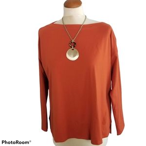 J Jill Luxe Supima Boatneck Tee